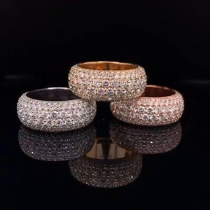 RB Gems Bague en argent sterling 925 pour homme Meilleur rappeur populaire 'Heart Break Love' Hip Hop Pave Clear Moissanite pour mariage glacé - Product Image 6