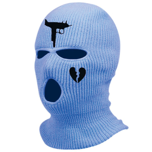 Masque de ski d'hiver avec logo personnalisé en gros cagoule tricotée au néon avec trois trous pour un usage sportif pour adultes - Product Image 6