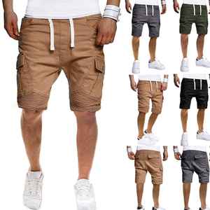Short cargo personnalisé 100% en coton respirant pour hommes, séchage rapide, taille élastique, décontracté, extérieur, séchage rapide, short tendance pour 2024 - Product Image 4