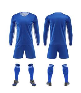 Kits de maillots de football unisexes de haute qualité avec manches longues respirantes Nouveau logo OEM et ensembles de numéros pour hommes - Product Image 5