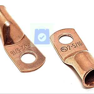 Suministro Directo de Fábrica: Conector de Terminal de Anillo de Latón de 2 Calibres x 5/16 para Cable de Soldadura de Batería - Product Image 1