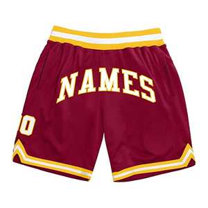 กางเกงขาสั้นเล่นบาสเก็ตบอลทำจากโพลีเอสเตอร์เอวกลางแบบถักตามต้องการมีลายชื่อ100% ตามสั่ง - Product Image 5