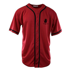 Camiseta de Béisbol Personalizada con Logotipo Impreso, Transpirable, Duradera, Ligera, de Secado Rápido, Cómoda, 100% Poliéster, Cuello en V, Diseño Personalizado para Hombre - Product Image 1