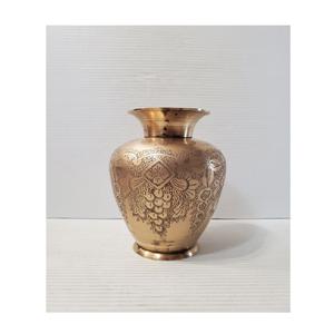 Florero de mesa antideslizante, florero de diseño Floral de latón macizo hecho a mano de estilo bohemio para centro de mesa hecho en La India - Product Image 6