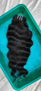 100% Extensions de cheveux humains alignés avec des cuticules vierges non transformées, paquets de cheveux en vrac avec un donneur avec fermeture à lacet - Product Image 3