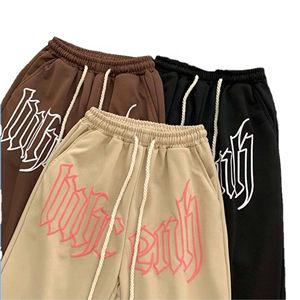 Best Seller Product High-Waist <b>Track</b> <b>Pants</b> Trendy <b>Baggy</b> Sweat <b>Pants</b> For Men Loose Fit Casual Jogger Trousers - Product Image 3