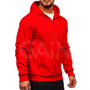 Premium algodón mezclado polar hombres cremallera sudaderas con capucha para gimnasio desgaste elegante hombres cremallera sudaderas colección - Product Image 4