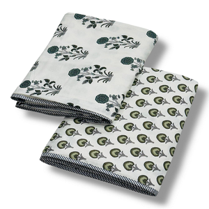 Ensemble Dohar au design floral imprimé double face de qualité supérieure lit simple réversible en tissu mélangé de coton léger literie fabriquée à la machine - Product Image 4