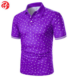 À la mode imprimé à manches courtes col rabattu coton grande taille hommes polos coton grande taille hommes polos - Product Image 2