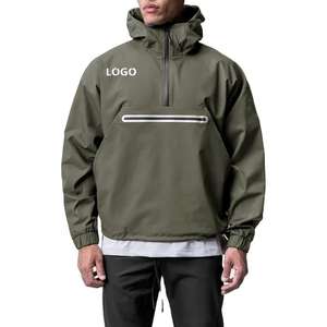 Chaqueta cortavientos con media cremallera para hombre, nueva moda personalizada, chaqueta cortavientos con media cremallera para hombre, éxito de ventas - Product Image 1