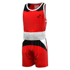 Conjunto de chaleco y pantalones cortos de boxeo de poliéster 100% unisex, uniforme deportivo para artes marciales, servicio OEM disponible - Product Image 1