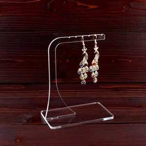 Contemporary Clear Acrylic Earring Holder Elegant Display <b>Stand</b> for Organizing & Showcasing Your Earring Collection with Style - Product Image 2