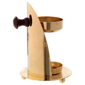 Quemador de Incienso Ajustable de Latón Dorado de Alta Calidad, Atractivo Diseño de Madera y Metal para Hogar, Oficina, Bodas, Nueva Llegada - Product Image 1