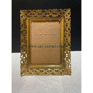 <b>Butterfly</b> Designing Aluminum Pewter Casted Gold Plated Modern Handmade Photo Frame Best Selling Custom Shape Modern Photo Frame - Product Image 2