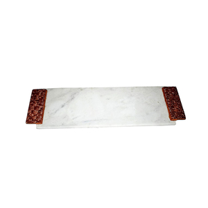 Assiette de table irrégulière en marbre blanc de style américain, polie, écologique, faite à la main, pour mariage, hôtel, steak, fromage, sushi - Product Image 3