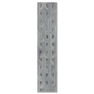 Alfombra de Lana Tejida a Mano Jaipur Rugs ZA Tahn-7075 Azul con Patrón Geométrico para Uso Doméstico - Colección Pathways - Product Image 1