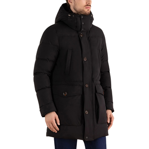Ferdy personnalisé hommes longue veste de haute qualité unisexe polaire hiver grande taille avec col montant capuche et Logo respirant - Product Image 4