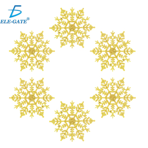 Decoración Colgante de Interior de Lujo con Forma de Reno y Copos de Nieve de Alta Calidad con Brillantina para Festivales - Product Image 1