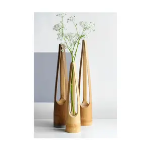Tendace Decorative murale 2024 Wooden Vase Stand For Home Decoration/wooden vases indoor and outdoor for home window decorative