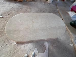 Mesa de Comedor Redonda de Mármol Gris, Moderna, Elegante, de Piedra Natural, para Interiores, Cocina, Sala de Estar, Comedor, Muebles para Apartamento - Product Image 2