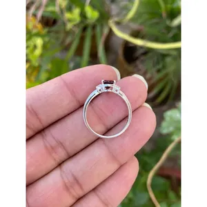 Natural <b>Garnet</b> <b>Ring</b> 925 Sterling <b>Silver</b> Handmade Gemstone <b>Ring</b> for Women Wholesale Jewelry Supplier - Product Image 4