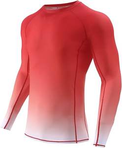 <b>Men's</b> Long Sleeve Rash Guard Quick Dry Compression <b>Shirt</b> for Gym Fitness Surf <b>Swim</b> Training Featuring Custom Front UV Protection - Product Image 5