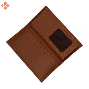 Cartera completa de cuero hecha a mano personalizada para hombre estilo retro con cierre abierto forro de poliéster-directo de fábrica - Product Image 4