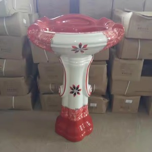 Évier de salle de bains à surface solide Offre Spéciale avec lavabo autoportant sur pied Approvisionnement bon marché - Product Image 4