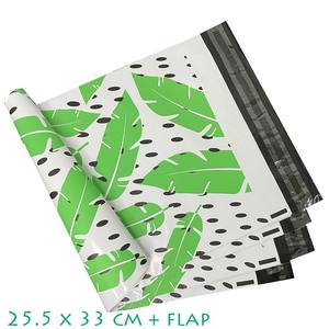 Bolsas de Poliéster 25x33cm Autoadhesivas, Impermeables, Resistentes a Desgarros, Duraderas, 2.3M, Hojas de Palma Hawaiana Verdes con Detalles Negros - Product Image 2
