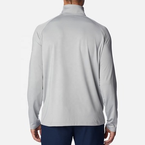 Pull de golf à col roulé 1/4 à col zippé et décontracté marron personnalisé 100% polyester respirant à séchage rapide léger - Product Image 4