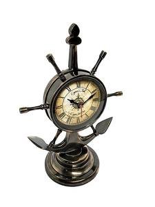 Reloj decorativo de mesa de aluminio y Metal de alta calidad con soporte, artesanías indias antiguas marrones, fabricante directo exportador - Product Image 6