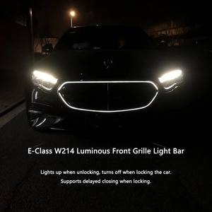 Rejilla de iluminación de parachoques delantero luminosa LED W214, nueva barra de luz de rejilla delantera luminosa LED para Mercedes Benz Clase E E200 2024-2025 - Product Image 2