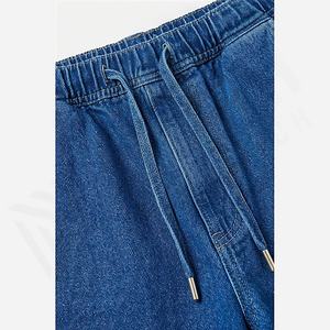 Joggers Track Stacked Straight Leg Heavyweight <b>Denim</b> Cotton Cargo Baggy Jeans Men's Pants <b>Trousers</b> Customized Color Wholesale - Product Image 4