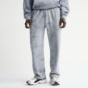 Pantalon décontracté pour homme, coupe droite, imprimé plat, surdimensionné, léger, 100% coton, respirant, séchage rapide, fermeture à cordon - Product Image 1