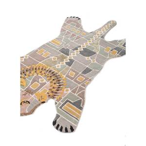 Tapis en laine et viscose tufté à la main Wild Wanderlust, gris et noir, imprimé animal, tissage plat pour la maison et la voiture Tra-15122 - Product Image 2