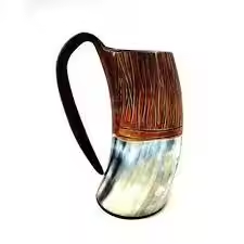 แก้วแตรทำด้วยมือของแท้สำหรับคนรักเบียร์ฝาป้องกันการรั่วซึมฉนวนกันความร้อนสูญญากาศถ้วยกาแฟด้วยงานฝีมือรูปพระจันทร์เสี้ยว - Product Image 5