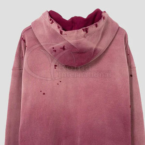 เสื้อฮู้ดดี้ผู้ชายสไตล์วินเทจฟอกสีแบบขายส่ง ทรงโอเวอร์ไซส์ สตรีทแวร์  รับสกรีนโลโก้ - Product Image 6