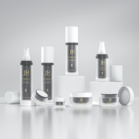 Vente en gros de flacons pompe pour sérum et lotion cosmétique de luxe vides, couleur marron personnalisée, 50 ml, 80 ml, 100 ml, et pots de crème et de sérum de 10 g, 30 g, 50 g