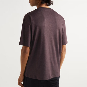 เสื้อยืดผ้าฝ้ายออร์แกนิกสำหรับผู้ชาย100% น้ำหนักเบาคอกลมผ้า240ระบายอากาศได้ป้องกันรอยยับ - Product Image 6