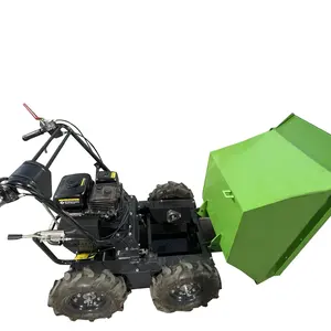 Gerobak bensin populer konstruksi wheelbarrow mini dumper dan dapat menambahkan lapisan pengangkatan