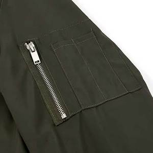 Casual High Street Embroidered Logo Patches Bomber <b>Jacket</b> Men Casual Ribbed Collar <b>Light</b> Windproof Bomber <b>Jacket</b> - Product Image 6