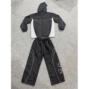 Survêtement décontracté personnalisé en polyester/coton léger avec fermeture éclair pour homme – Coupe régulière, respirant, coupe-vent, idéal pour l'été (vente en gros) - Product Image 3