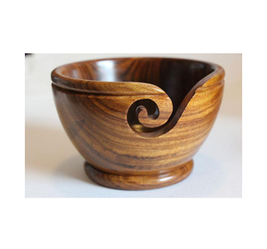 Soportes de cuencos de hilo de madera de acacia adecuados para la reventa por tiendas de suministros de hilo forma redonda y tamaño personalizado - Product Image 4