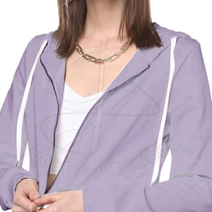 Sudaderas Cortas de Moda para Mujer, con Cierre, Manga Larga, 100% Algodón, Impermeables, Talla Personalizable, Hechas en Pakistán para Invierno - Product Image 5