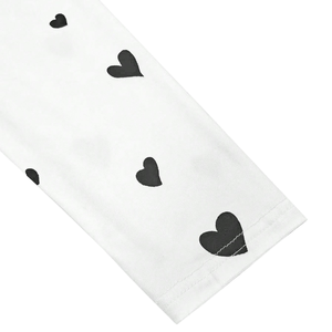 Women's Customized Color Knitted Lined Long Sleeve Heart Print Casual Crew Neck Soft <b>Tops</b> High Quality <b>Silk</b> Screen Printed - Product Image 5