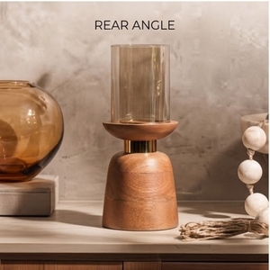 Porte-bougie en bois de manguier fait main, très demandé pour Noël, les mariages et la maison/bureau - Taille et forme personnalisables - Product Image 2