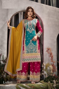 Pakistanais Bollywood Indien Designer Femmes Salwar Kameez Élégant Fête De Mariage Palazzo Costume pour Adultes - Product Image 3