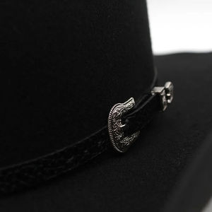 Chapeau de cowboy en feutre de laine 100% de qualité supérieure, unisexe, à large bord, style uni, chapeau de mode pour femmes et hommes, OEM personnalisé disponible - Product Image 4