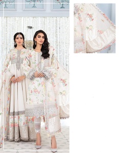 ชุดแต่งงานแบบดั้งเดิมของผู้หญิงชุดแต่งงานแบบดั้งเดิม3ชิ้นชุดเย็บปักด้วยผ้าไหม salwar 2022ล่าสุด - Product Image 3