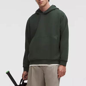 Green Basic Kangaroo Pocket Green Basic Hoodie 2025 Invierno Nuevo diseño Heavyweight Hoodie Plain No String Hoodies Calidad Premium - Product Image 2